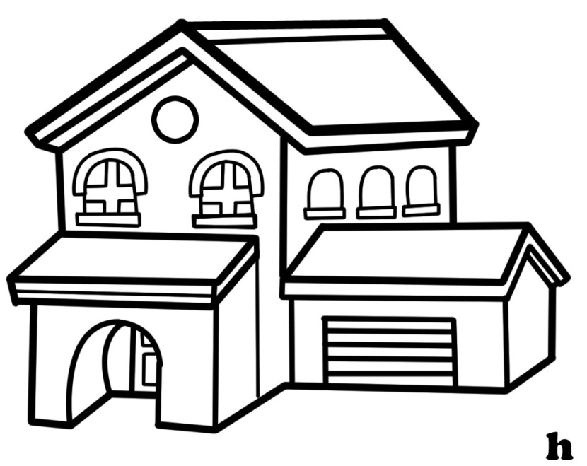 House Clipart Black and White - House Black And White Clipart