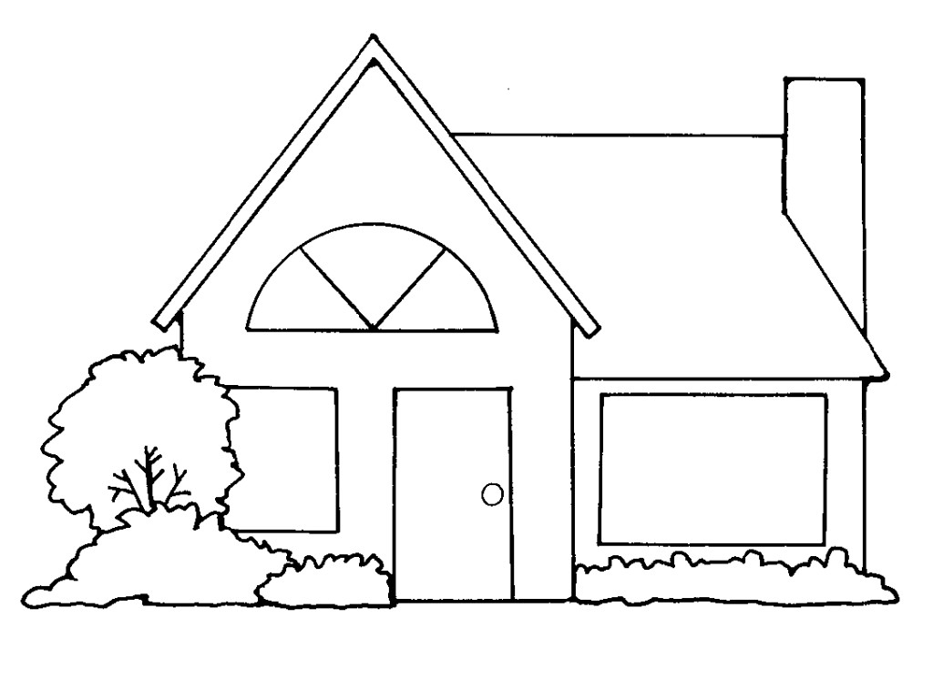 house clipart black and% .