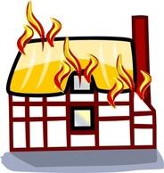 ... House Fire Clipart; House - House On Fire Clipart