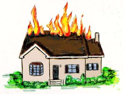 House Fire - House On Fire Clipart