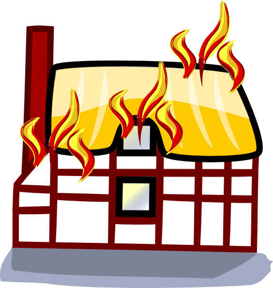 House Fire Insurance Clip Art - House On Fire Clipart