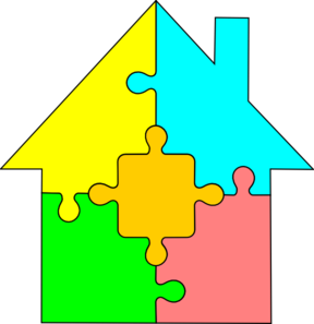 House puzzle clip art at vect - Puzzle Clipart