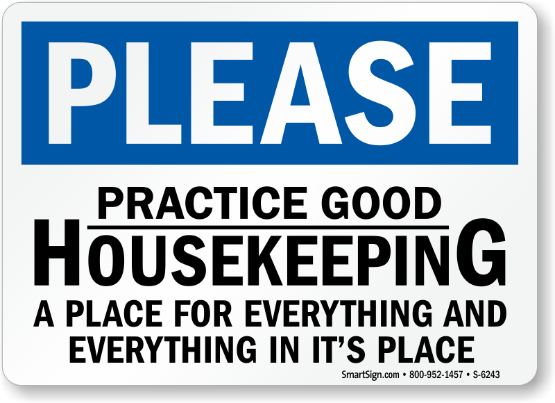 Housekeeping signs free .