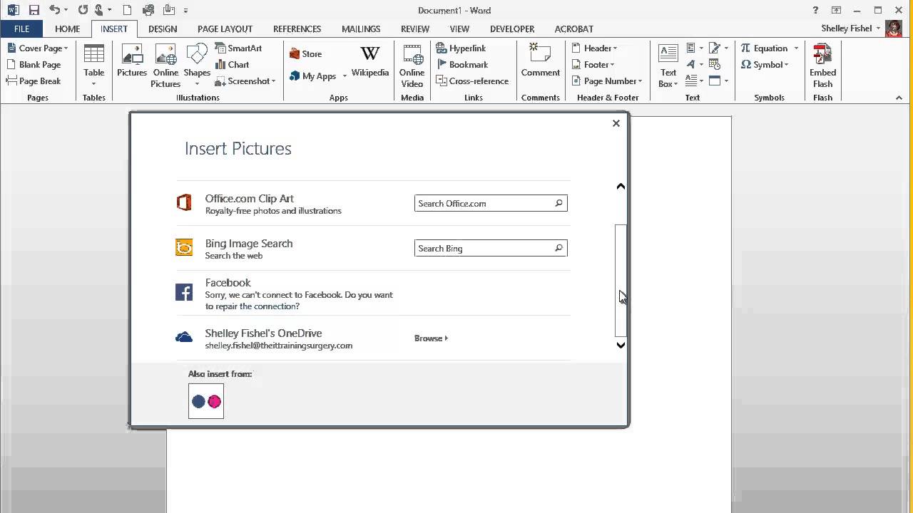 How to add clipart in Word 2013