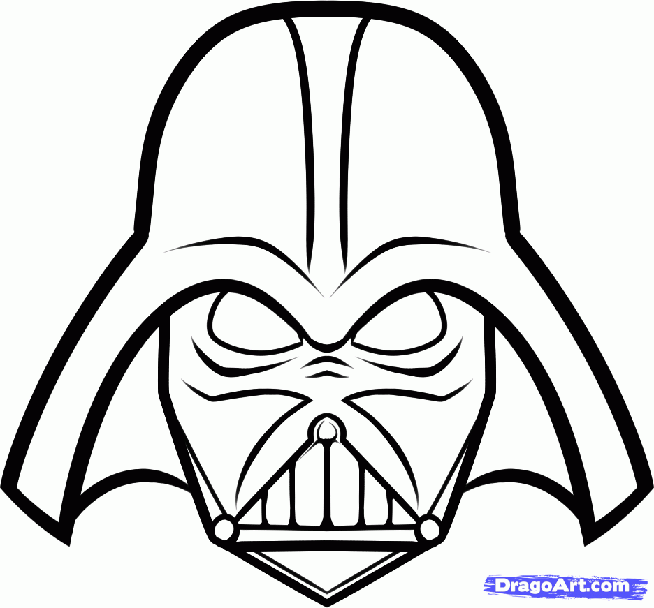 how to draw darth vader easy  - Darth Vader Clipart