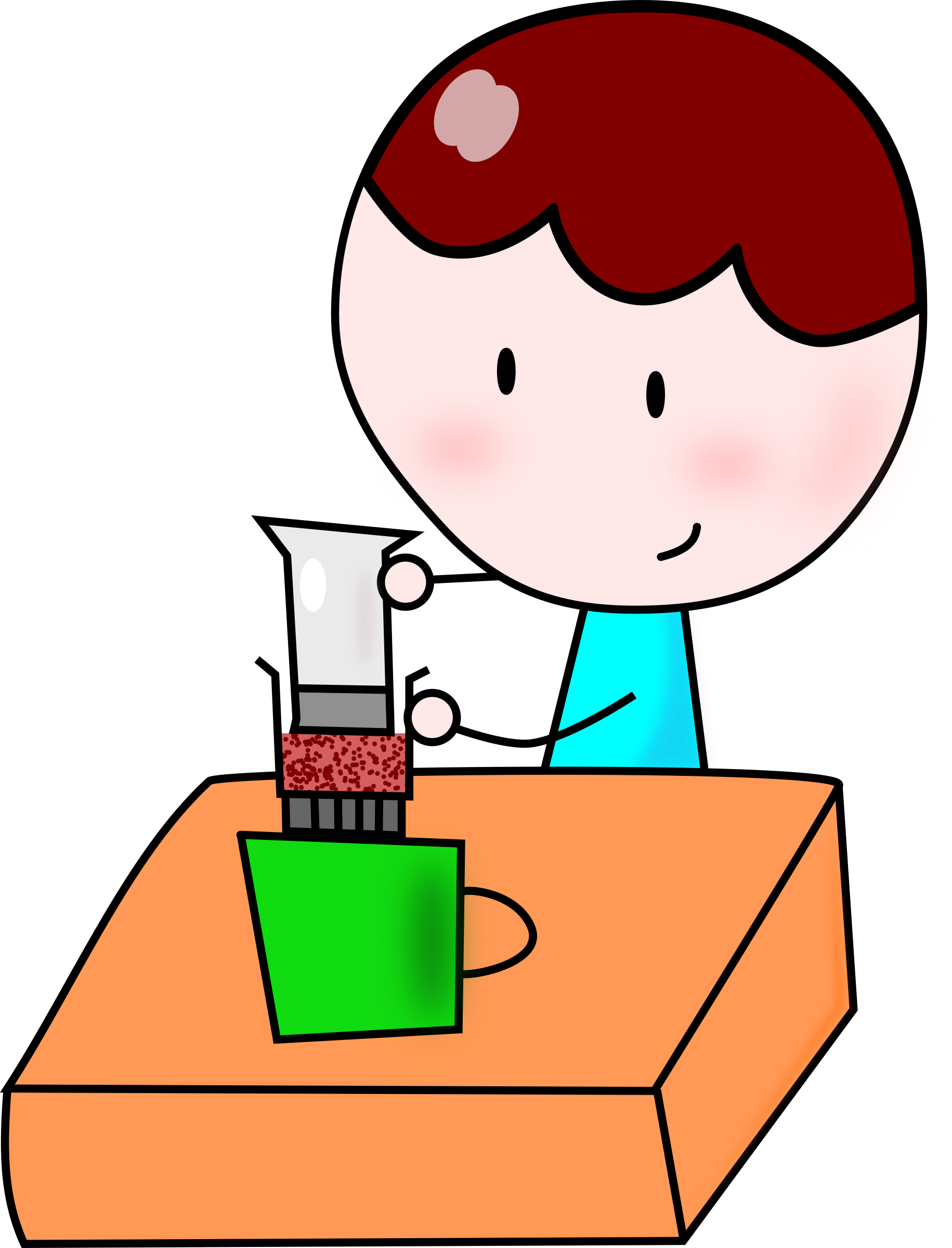 Boy Making Bed Clipart