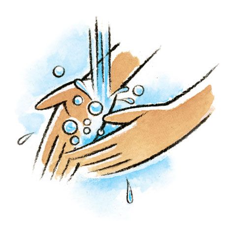 How to set up a hand-washing  - Washing Hands Clip Art