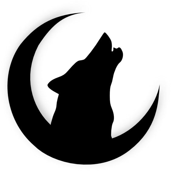 Howling Wolf Head Drawing | Wolf Howling With Moon clip art