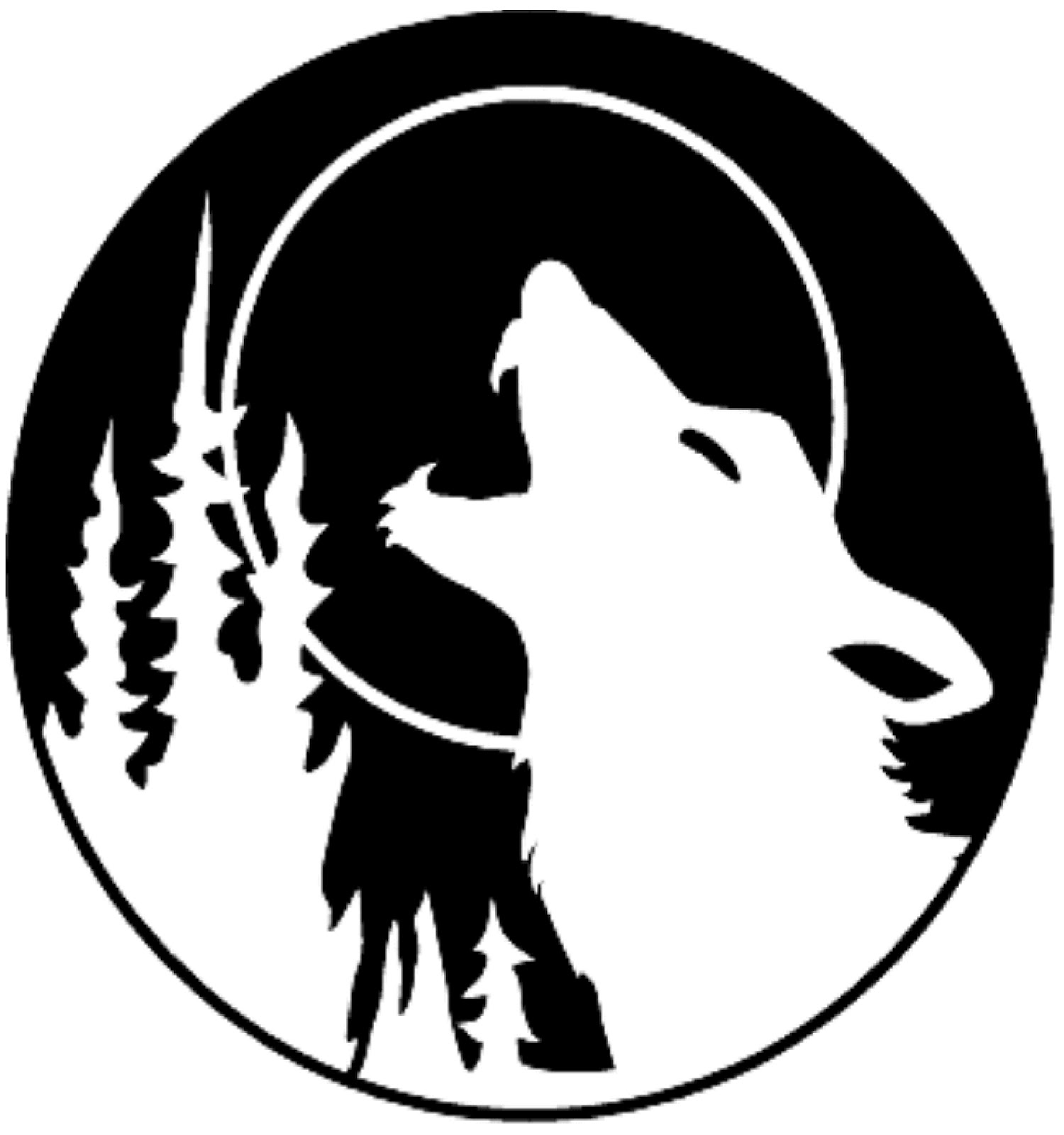 Howling Wolf Outline - Clipart .