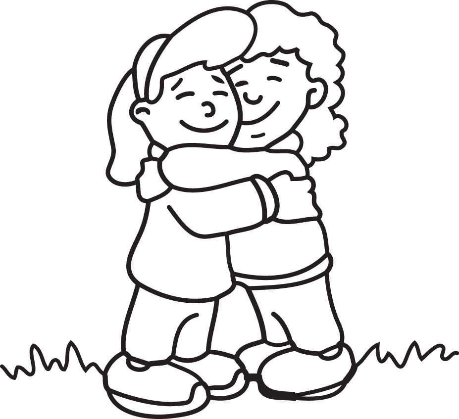 Cartoon Bear Hug - ClipArt .