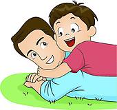 ... hug father son ... - Father And Son Clipart