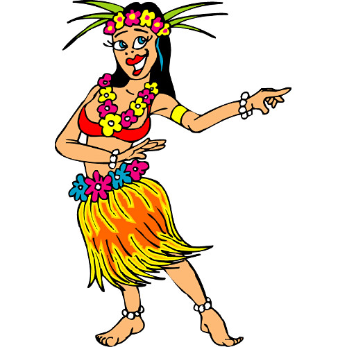 Hula Dancer Clipart .