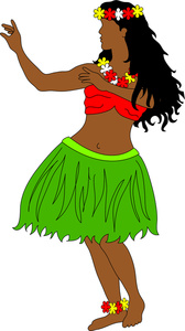 Luau Clipart Hawaii Hula Girl