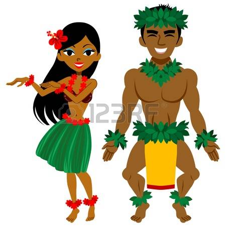hula: Hula Dancer, man and wo - Hula Girl Clip Art