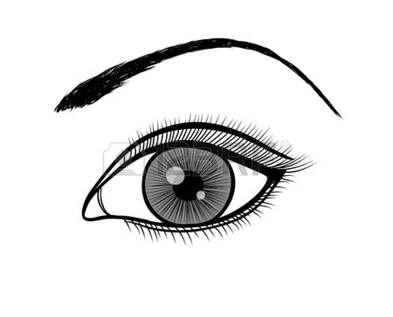 Human Eyes Clipart Black And  - Eye Clipart Black And White