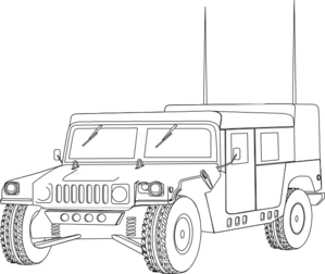 Hummer Outline Clip Art - Hummer Clipart