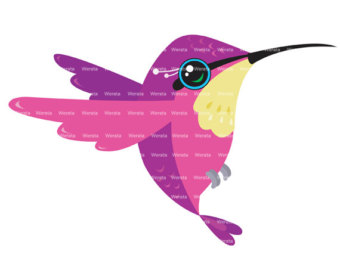 Hummingbird Clip Art - digital scrapbook clipart - scrapbook clipart - digital scrapbooking - Personal and Commercial Use