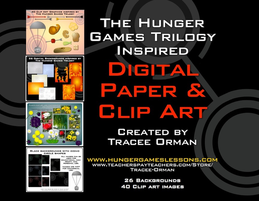 Hunger Games Themed Digital Paper u0026 Clip Art