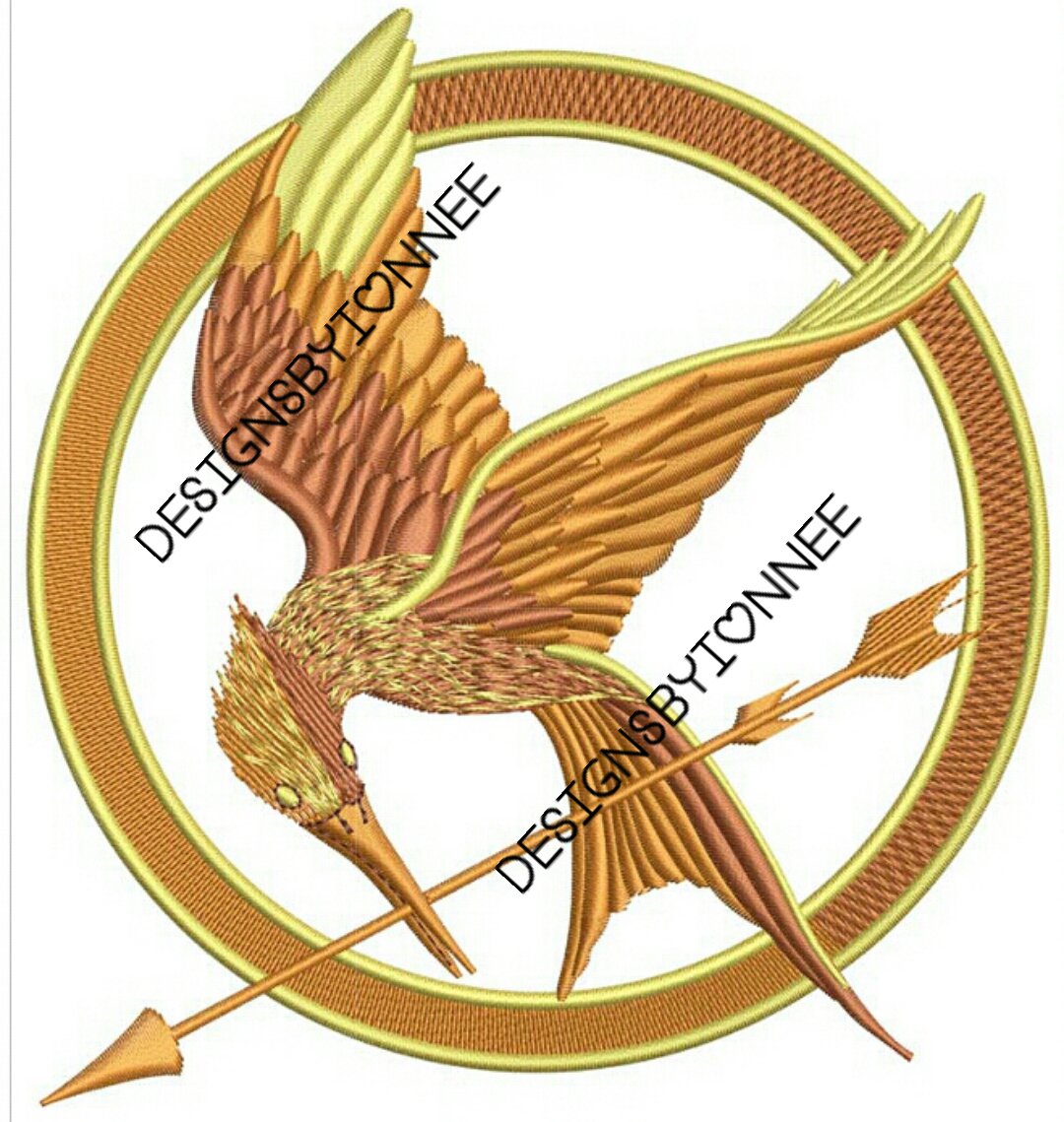 The Hunger Games Logo Embroidery Design 2 Sizes
