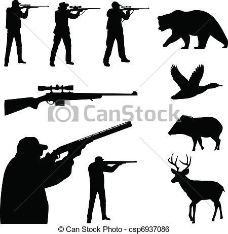 ... Hunting silhouettes - Hun - Hunting Clip Art