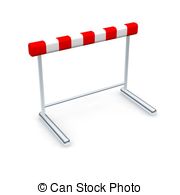 ... Hurdle. 3d rendered illustration isolated on white.