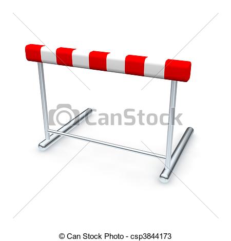 ... Hurdle. 3d rendered illustration isolated on white.