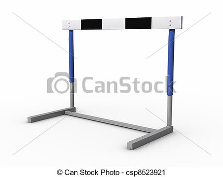 ... Hurdle. Clipping path included.