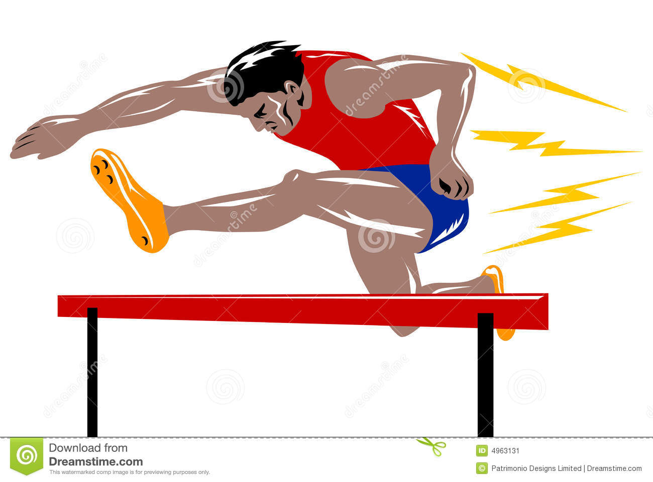 Track And Field Clipart Hurdl