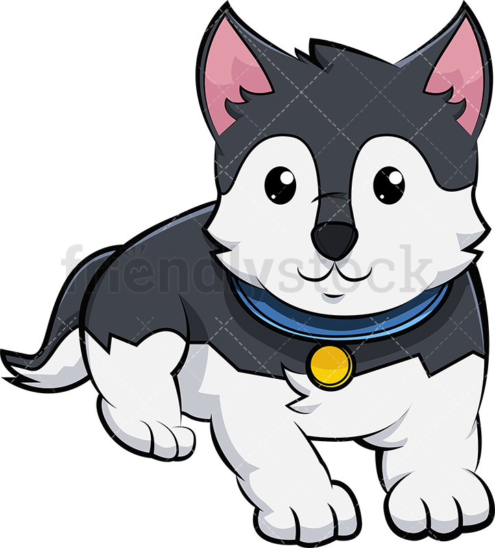 Adorable husky puppy. PNG - JPG and vector EPS (infinitely scalable). Image