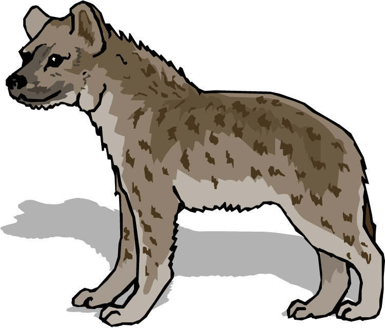Hyena silhouette Clipartby la