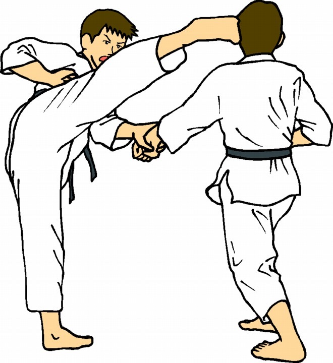 I have assembled 120 pieces of martial arts clip art like this one: