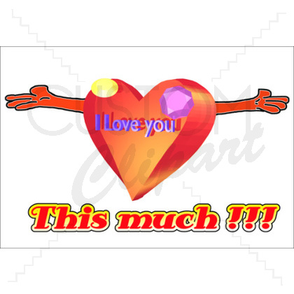 I Love You This Much Clipart  - I Love You Clipart Animated