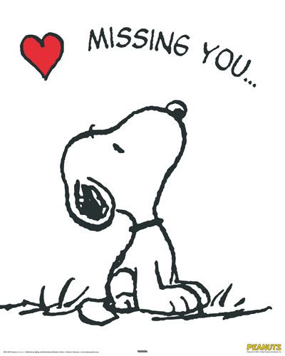 I Miss You Snoopy Clipart- Free clipart