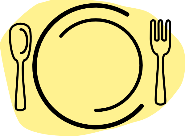 Iammisc Dinner Plate With Spo - Dinner Plate Clipart