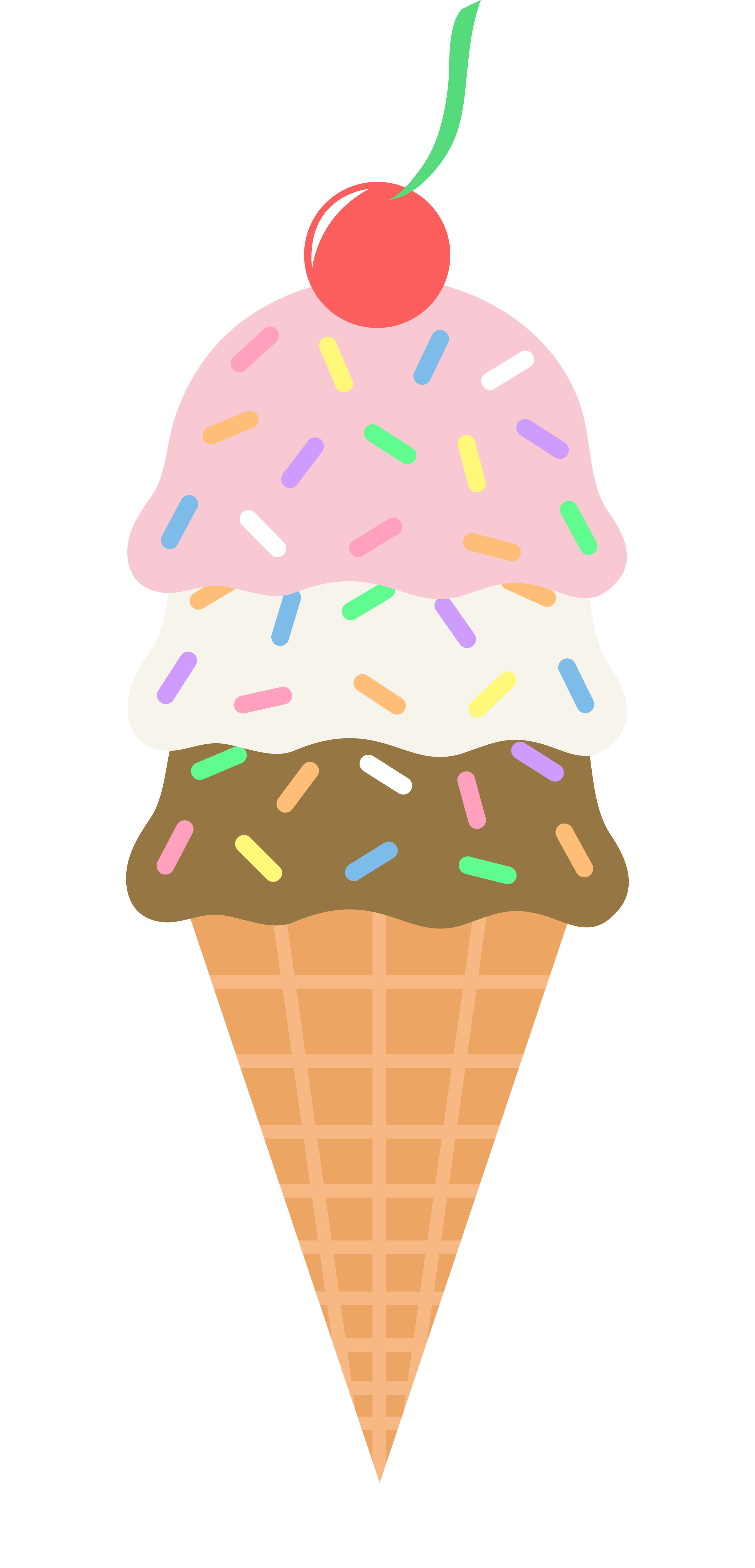 ice cream cone with sprinkles clipart
