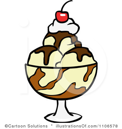Ice cream sundae clipart kid