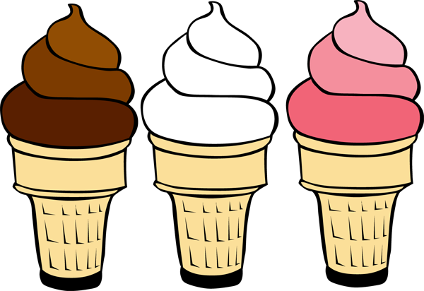 Melting ice cream cone clipar