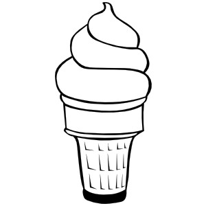 Ice Cream Clipart Black And White #9885
