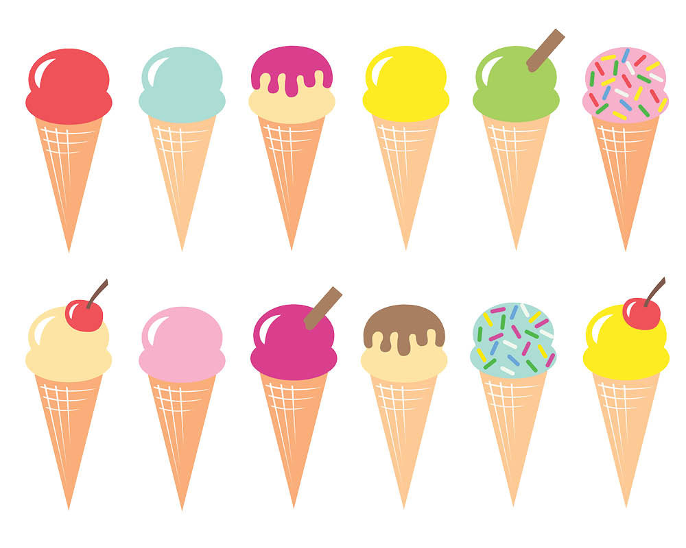 Clipart of ice cream cone