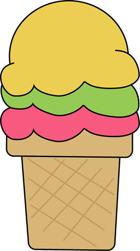 Ice Cream Cone For I Clip Art Image Colorful Ice Cream Cone For The