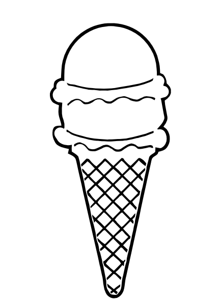 Ice Cream Cone Outline Clip Art At Clker Com Vector Clip Art Online