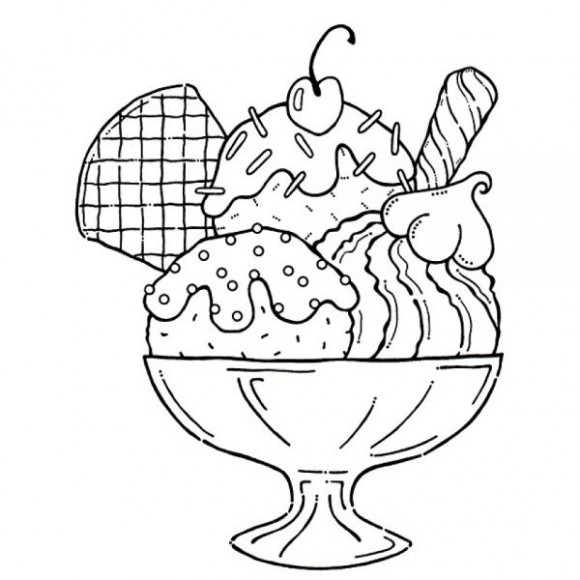 Ice Cream Sundae Clip Art Black And White Funny Pics