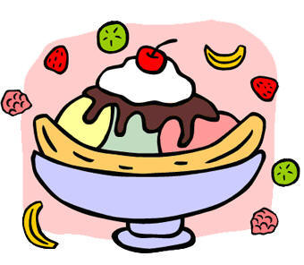 Ice Cream Sundae Clipart Blac - Ice Cream Social Clip Art