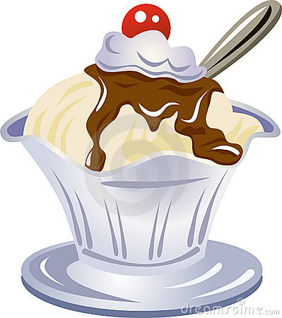 Ice Cream Sundae Clipart u0026middot; Hot Fudge Sundae With Whipped Cream And Cherry Free Stock