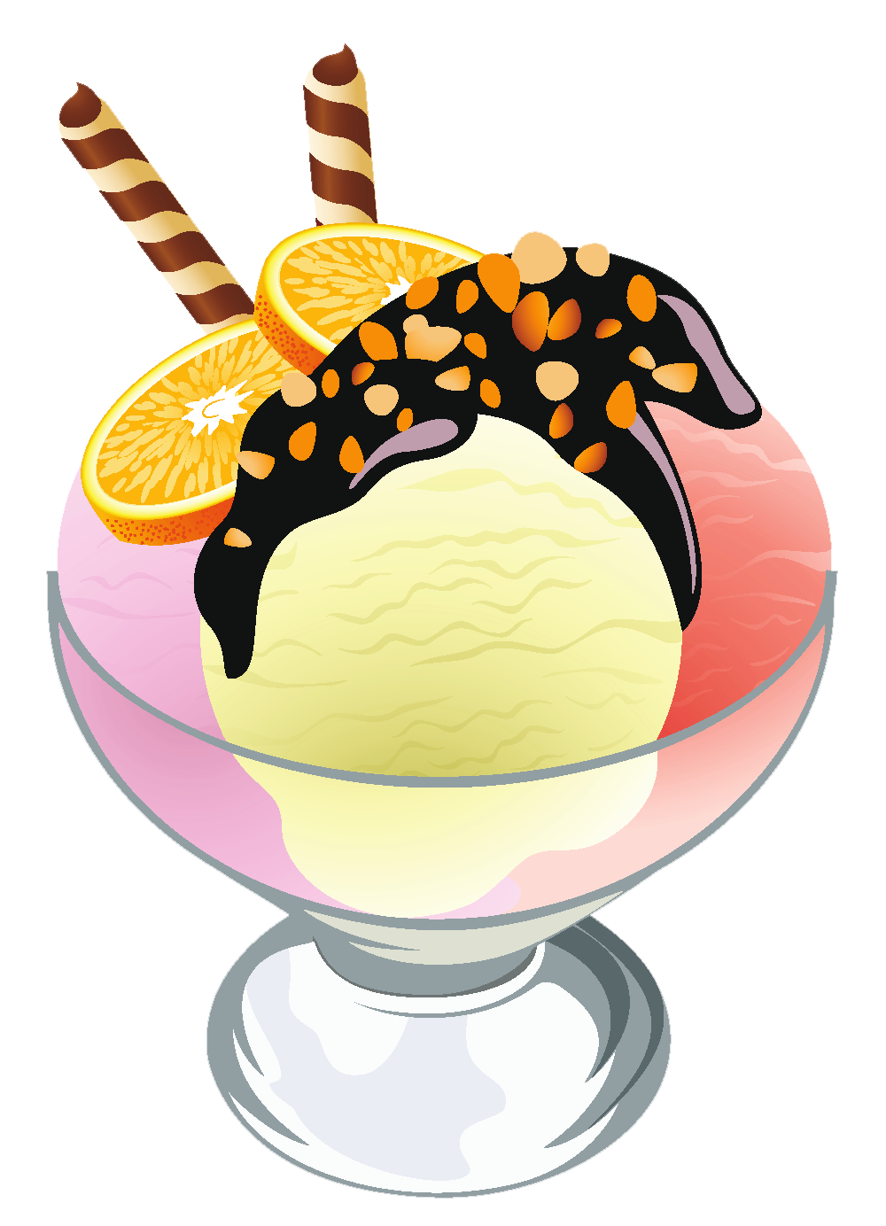 Ice cream sundae transparent  - Clipart Ice Cream Sundae
