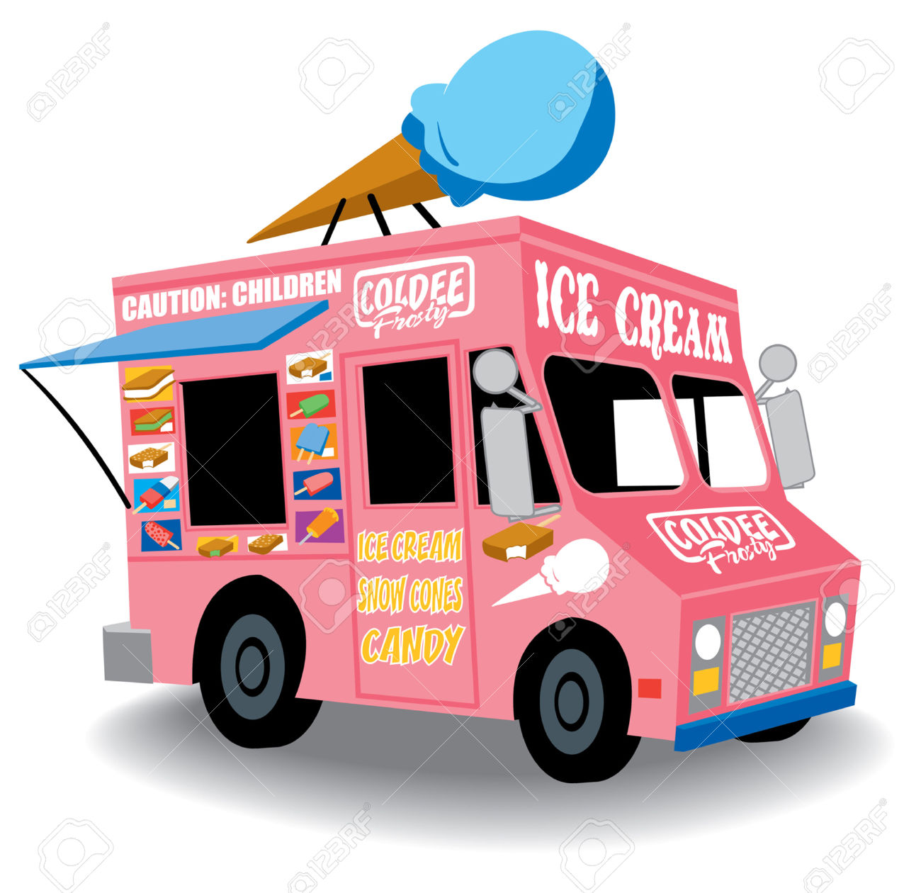 Ice cream truck clipart - .