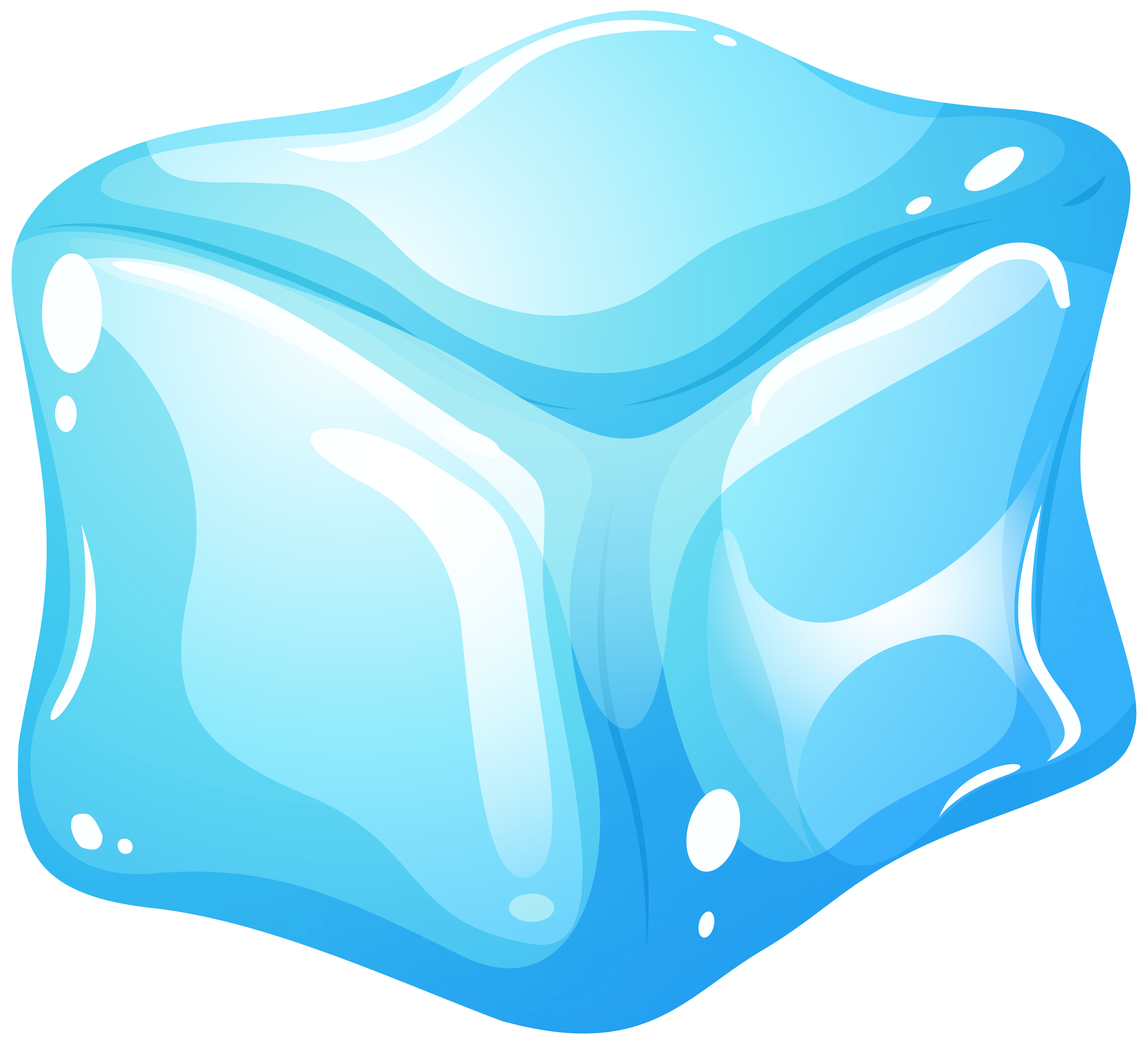 Ice cube blue clip art web clipart 2