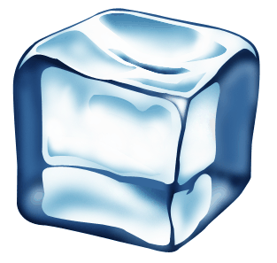 Vector - simple ice cube .