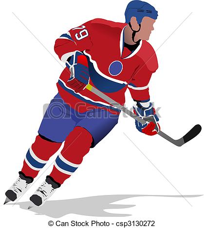 ... Ice hockey players - Hockey Player Clipart