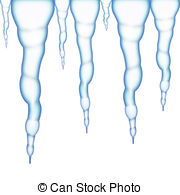 ... Icicles on a white backgr - Icicle Clipart